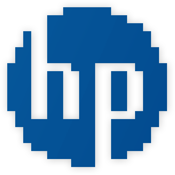 Hp Logo In Chicago Font - Approximating A Circle With Squares (2000x1000), Png Download