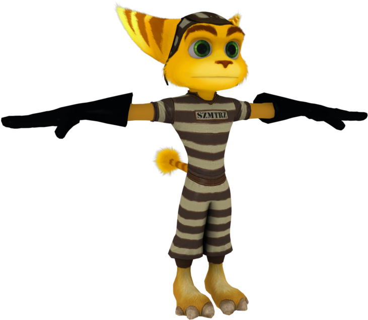 Download Zip Archive - Ratchet And Clank Tools Of Destruction Convict Ratchet (750x650), Png Download