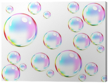 Vector Of Colored Soap Bubbles Canvas Print • Pixers® - Soap Bubbles Drawing (400x400), Png Download