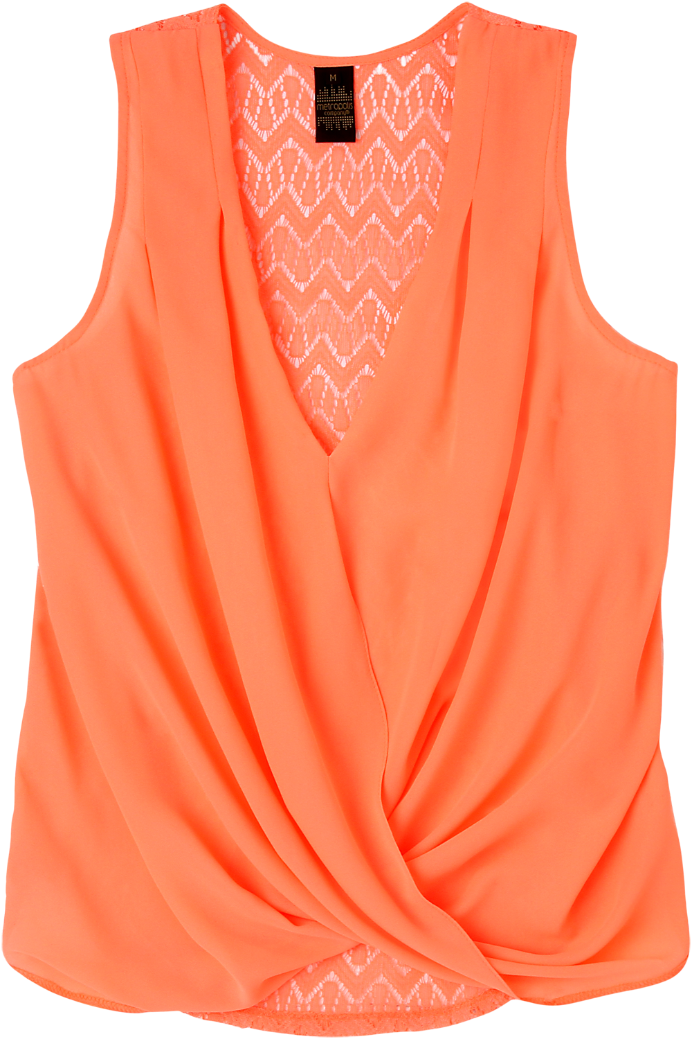 Blusa Sin Manga, Columpio En Frente Y Encaje Espalda (1000x1500), Png Download
