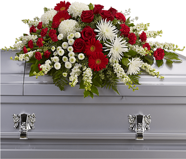 Strength And Wisdom Casket Spray (600x750), Png Download