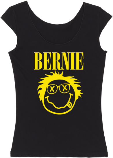 Bernie Nirvana Smiley Reversible Women's Cap Sleeve (600x600), Png Download