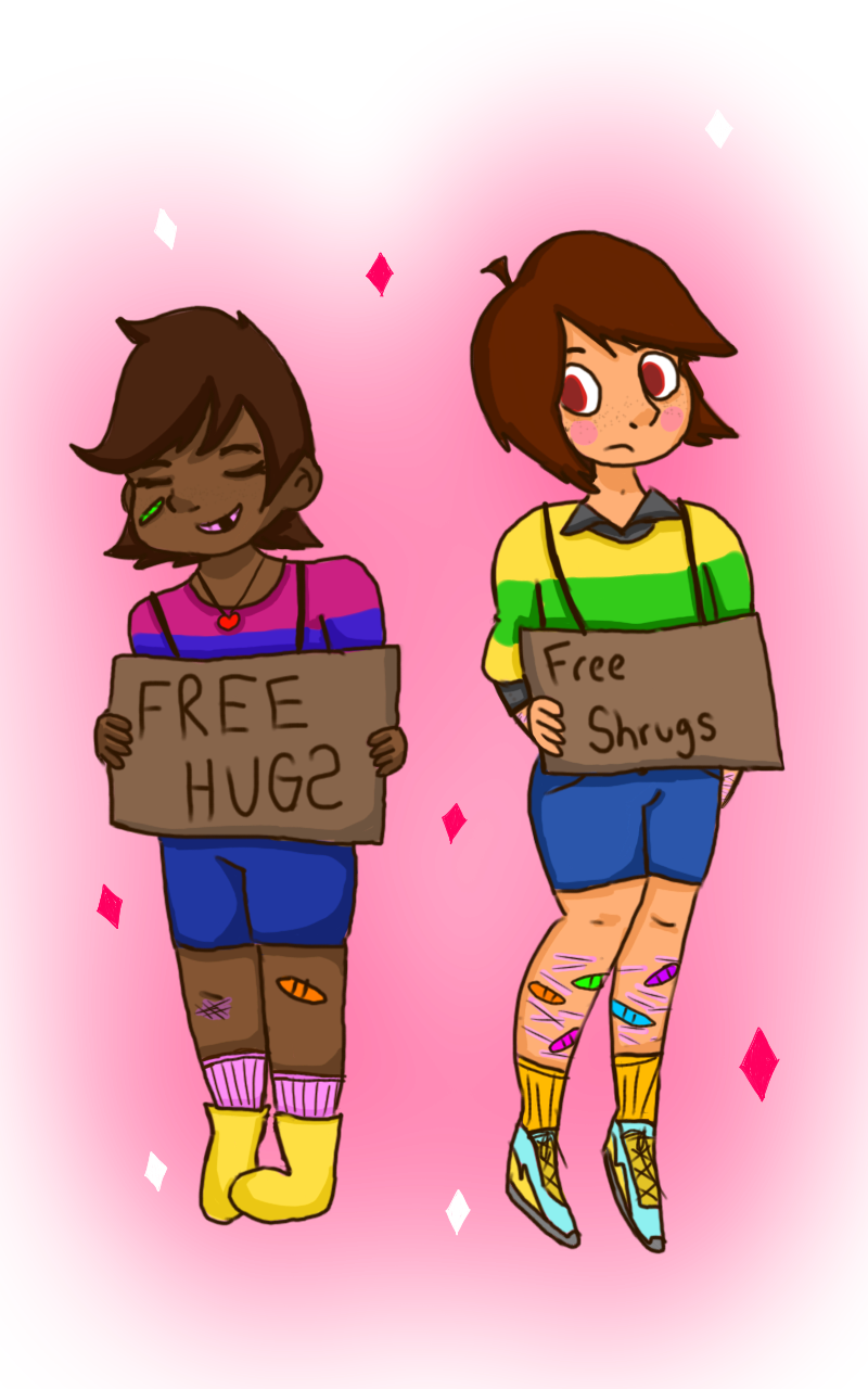 Frisk And Chara (800x1280), Png Download