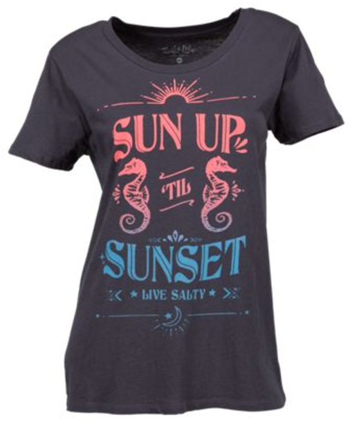 Salt Life Sun Up T-shirt For Ladies (1000x608), Png Download
