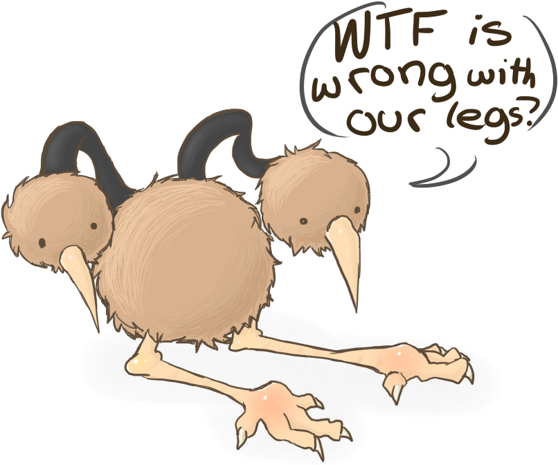 Well, It Looks Likes The Doduo Are Still Out At Night (850x700), Png Download