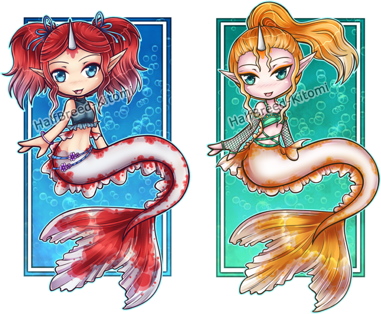 Goldeen Mermaid Adopts (757x624), Png Download