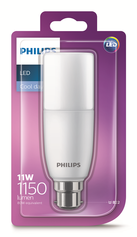 Philips 11w 1150lm 6500k Bayonet Cap Tube Led Globe (800x800), Png Download