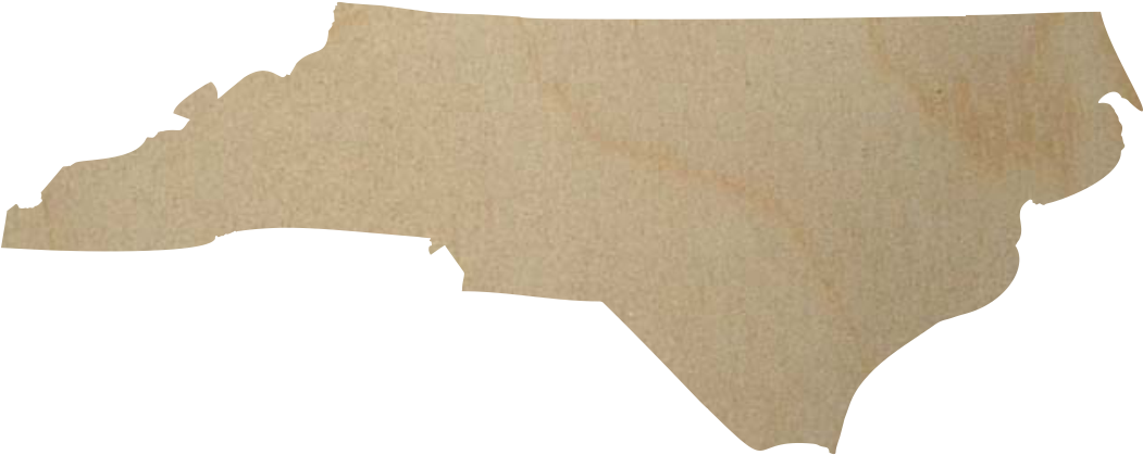North Carolina State Wood Cutout (1124x1690), Png Download