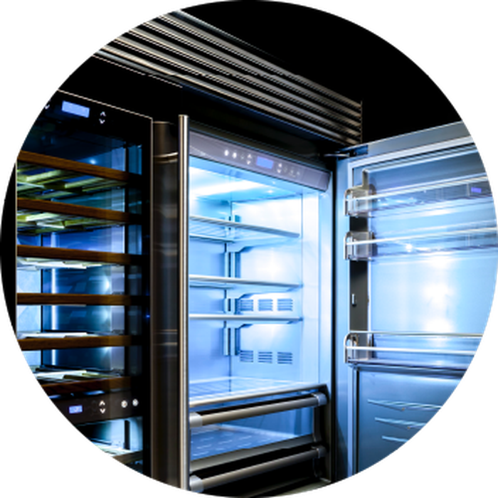 Fhiaba Pinox599tgu Ss Panels Glass Door 24" 1 Drawer (700x700), Png Download