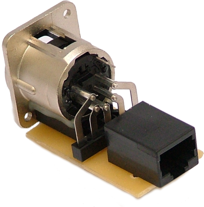 Panel Mount Xlr To Rj45 Dmx Adapter (660x669), Png Download