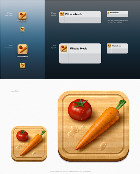Ios Icon Template / Max Rudberg (800x600), Png Download