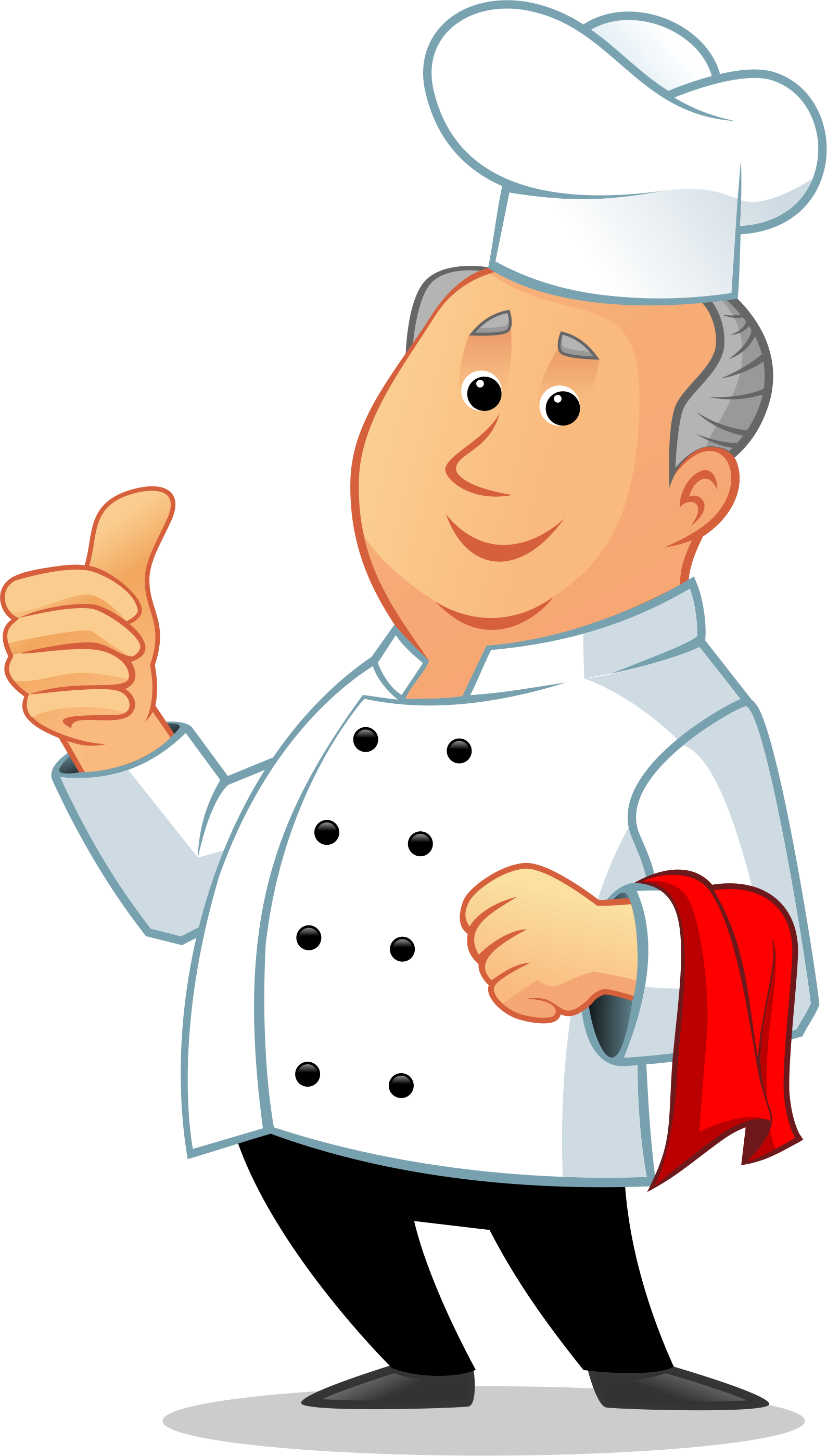 Chef Larry Gives A Hearty Thumbs Up To The Restaurant (1589x2799), Png Download