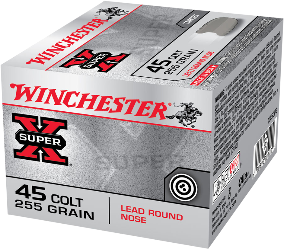 Winchester Super X 45 Colt 255gr Lrn (1000x1000), Png Download
