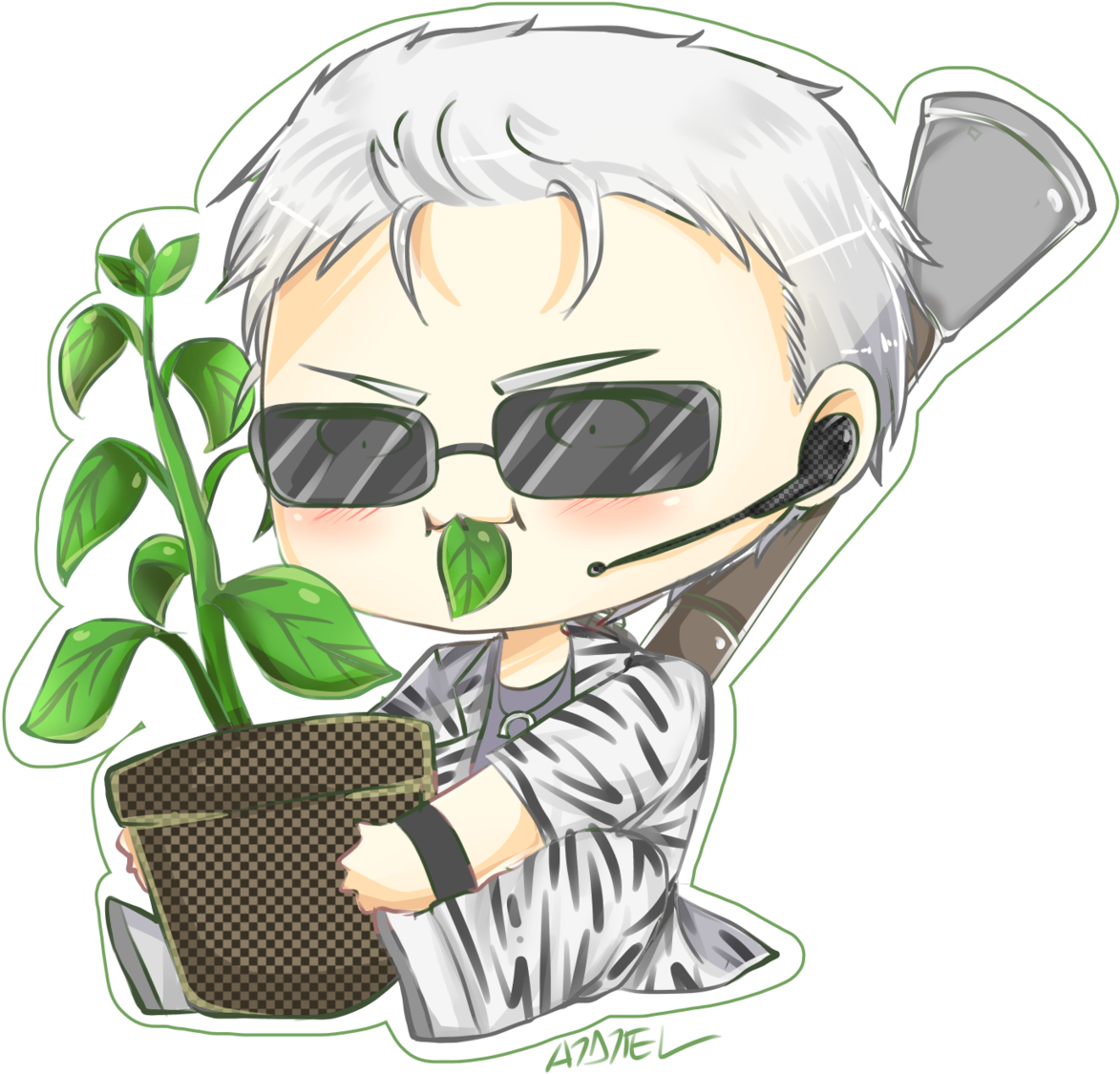 Draw This Smol Zebra Before Im Going To Finish College (1280x1280), Png Download