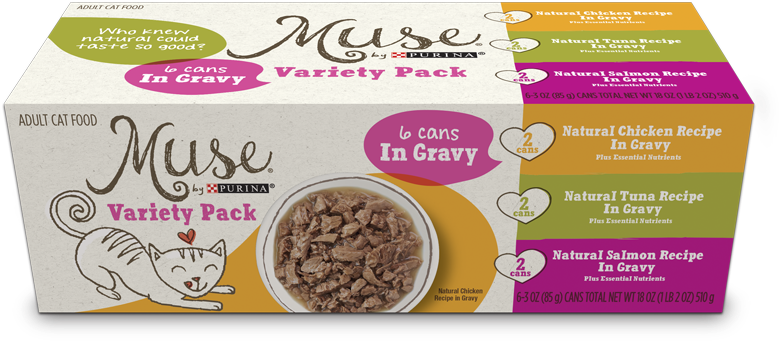 Muse 6 Count Variety Pack Wet Cat Food (800x1000), Png Download
