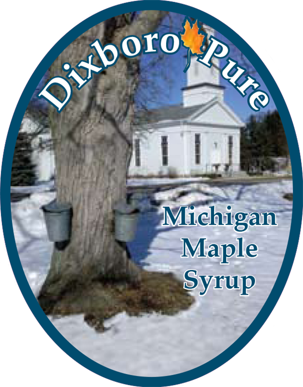 Dixboro Pure Michigan Maple Syrup Label (600x767), Png Download