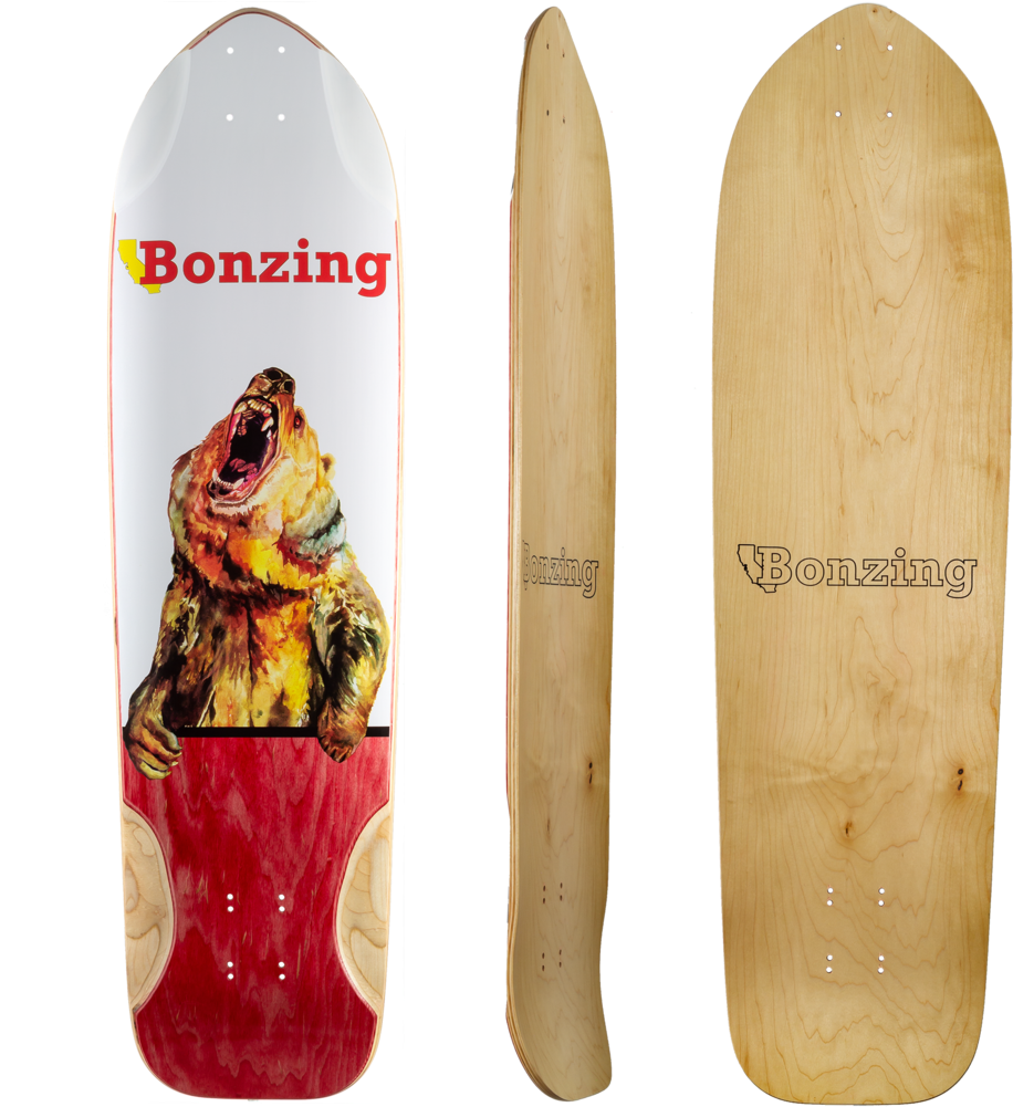 Bonzing Grizzly Longboard Skateboard Deck (1000x1000), Png Download