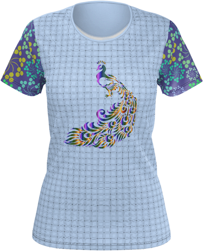 Beautiful Peacock Womans Tee (1024x1024), Png Download