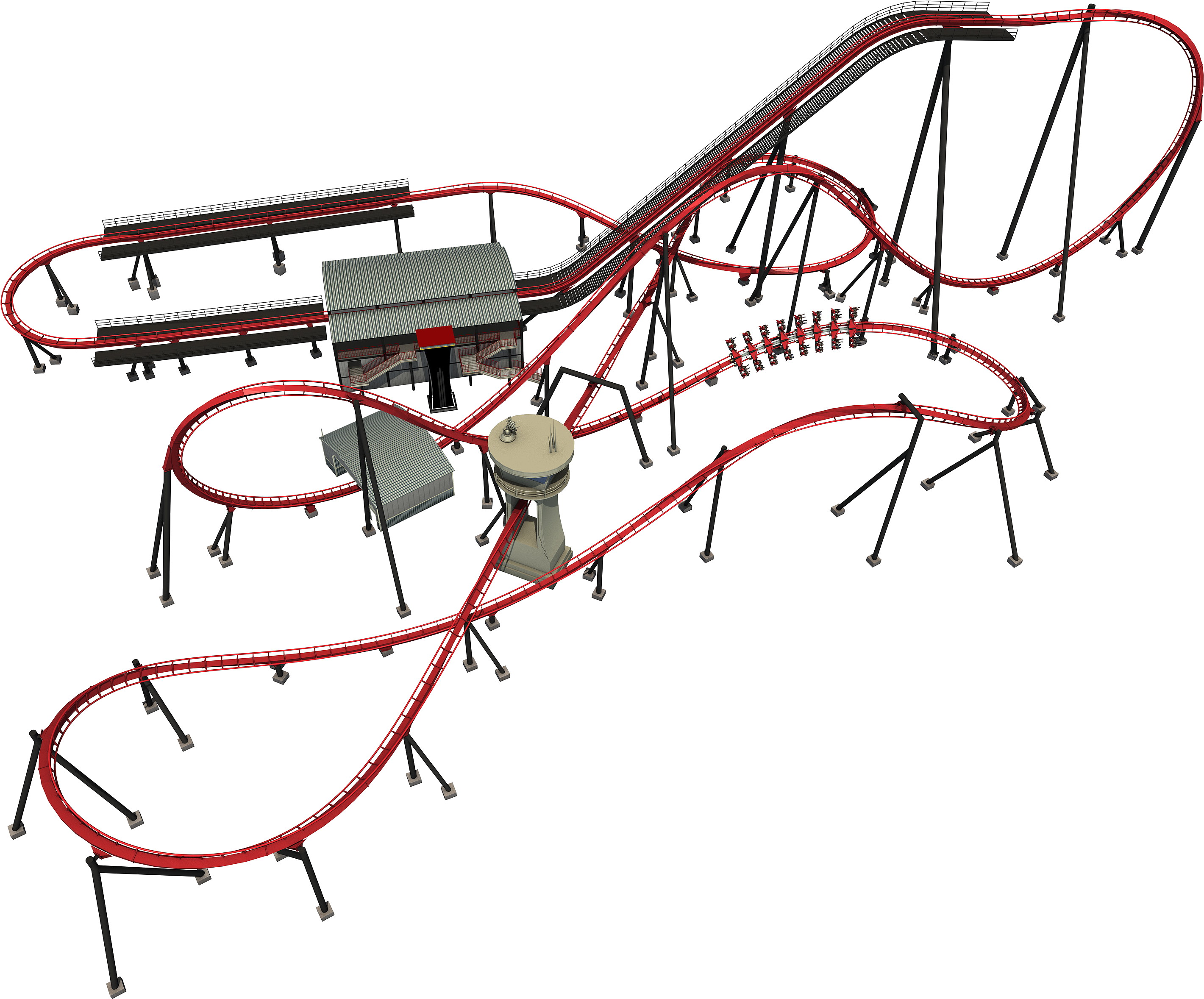 Roller Coaster Layouts (3000x2400), Png Download