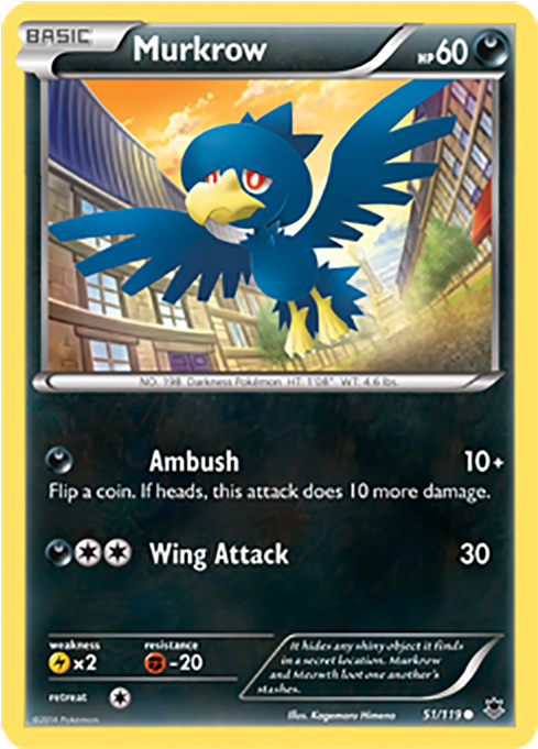 Murkrow 51/119 (1000x1000), Png Download