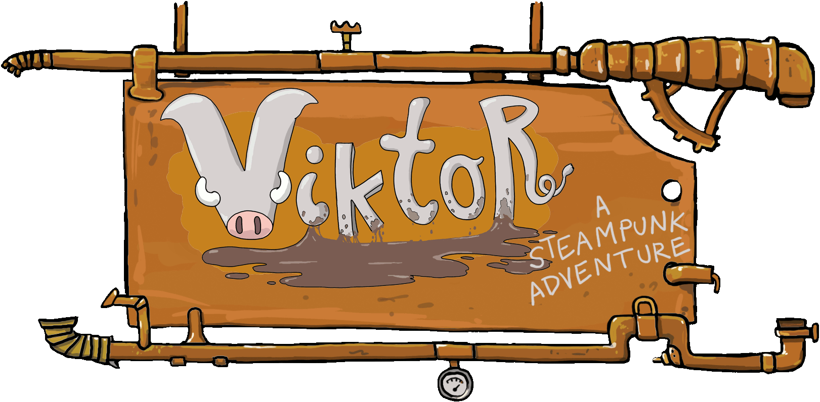 Viktor Steampunk Adventure Title Board (1621x796), Png Download