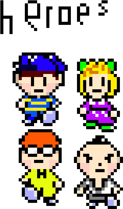 Fan Made Earthbound Heroes (560x740), Png Download