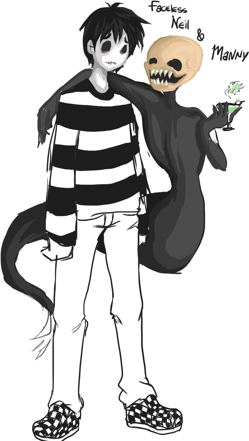 Faceless Neil And Manny By Hikaella (900x1440), Png Download