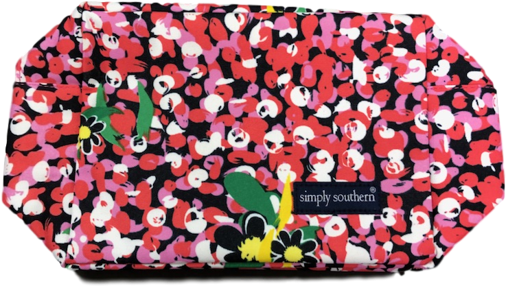 Simply Southern Pink Daisy Cosmo Bag (800x800), Png Download