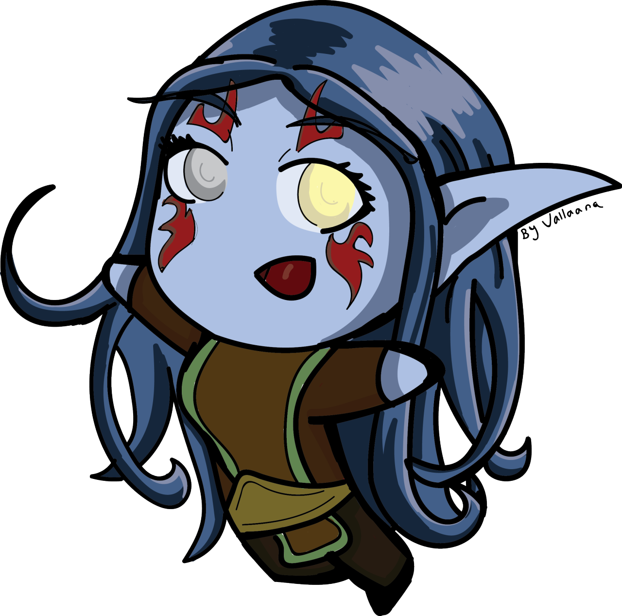 Commission For Stab Of Their Character Shanaris Chibi (1280x1267), Png Download