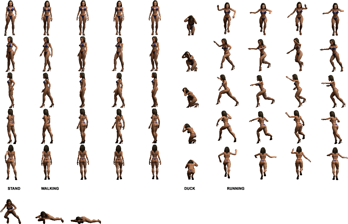 Npc Girl Sprites Duke (1200x744), Png Download