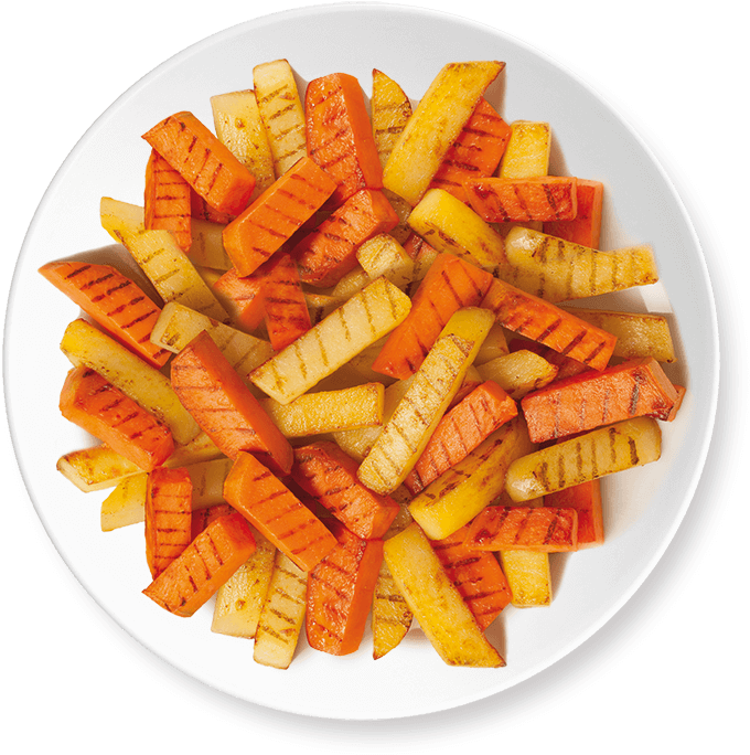 Side Dish Of Sweet Potatoes And Grilled Potatoes (750x750), Png Download