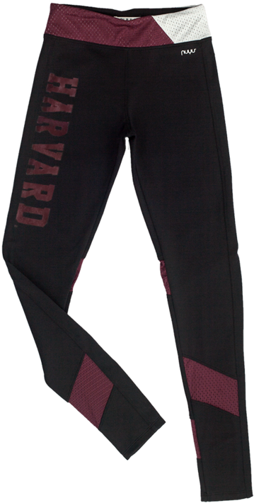 Harvard Vintage Crimson Yoga Legging With Mesh Inserts (585x750), Png Download