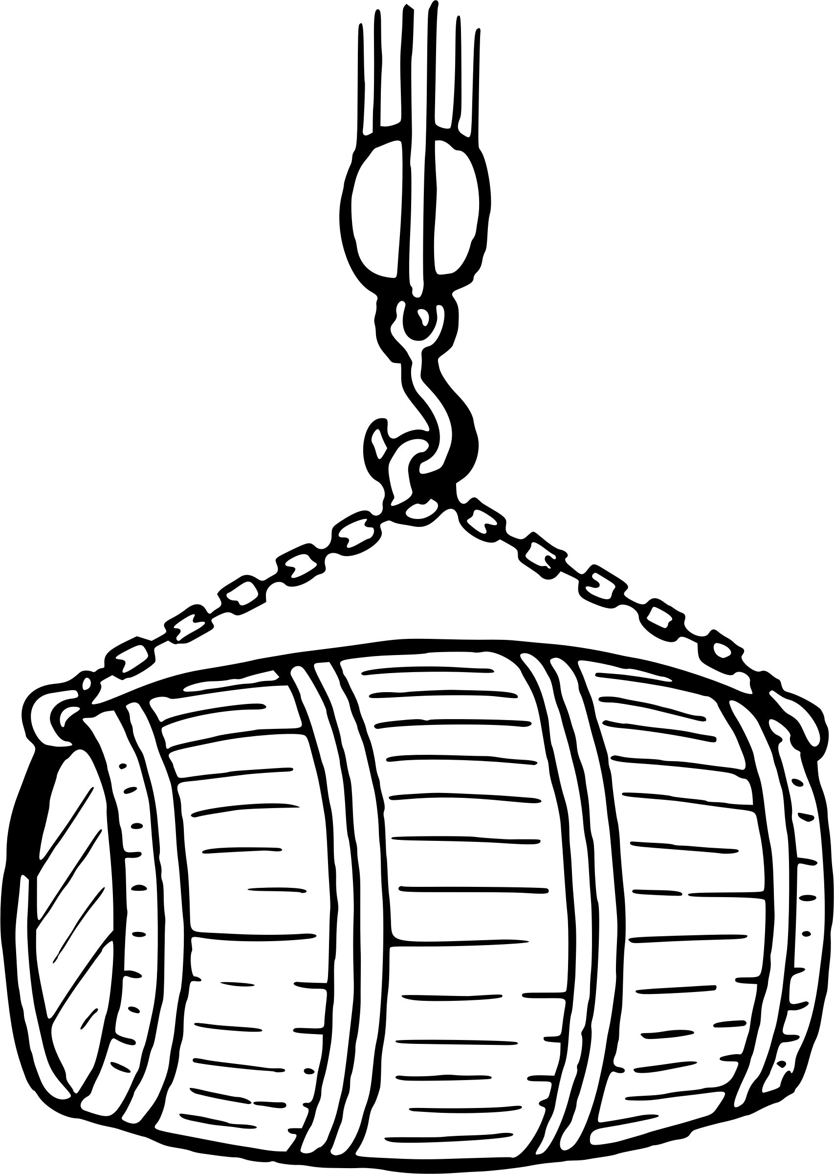 This Free Icons Png Design Of Barrel In A Sling (1706x2400), Png Download