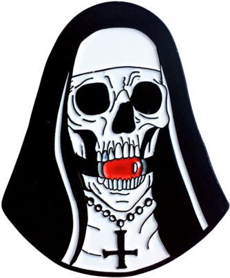 Ball Gag Nun Pin (600x600), Png Download