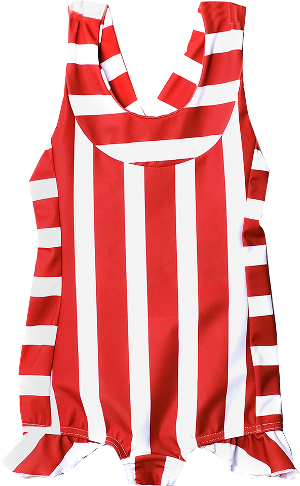 Wolf And Rita Iris Red Stripes Swimsuit (1000x1000), Png Download