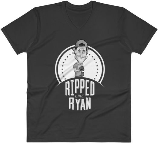 Ripped Like Ryan V-neck (600x600), Png Download