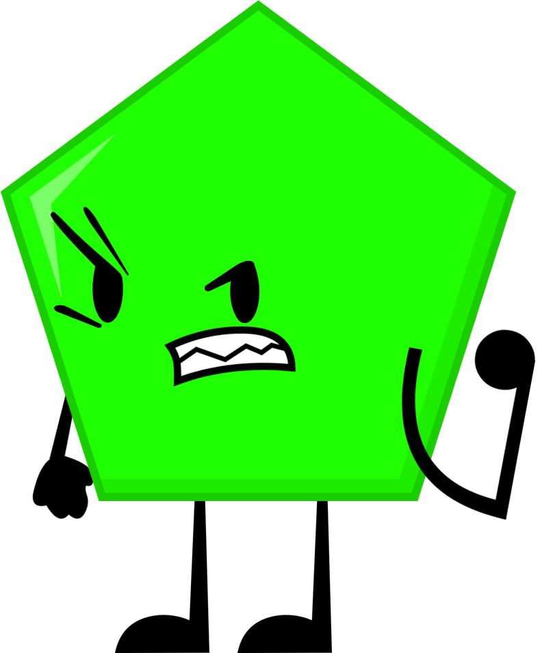New Green Pentagon Pose (789x954), Png Download