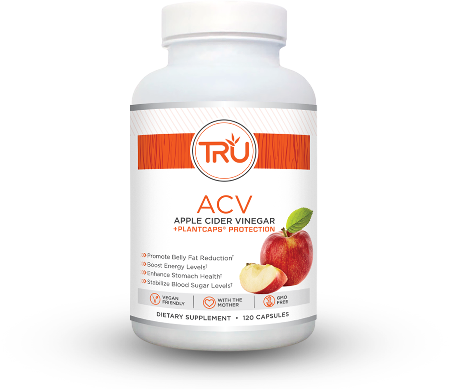 Tru Acv Organic Apple Cider Plantcaps® 2 Month Supply (1200x1200), Png Download