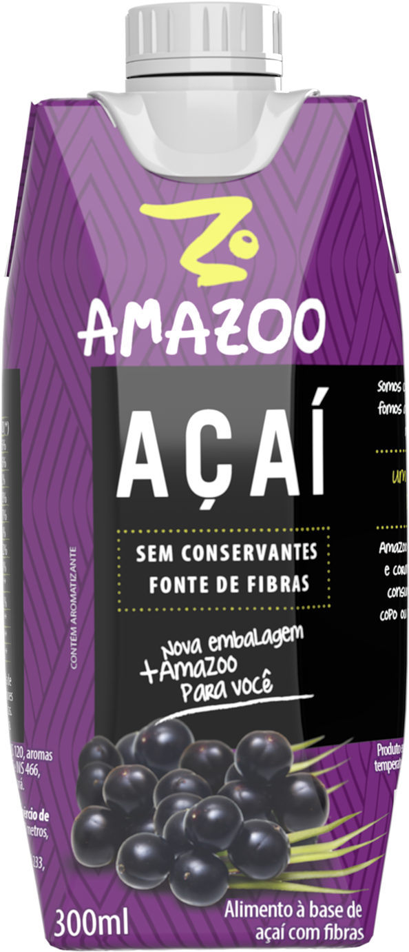 Acai Smoothie Traditional- 300ml (616x1527), Png Download