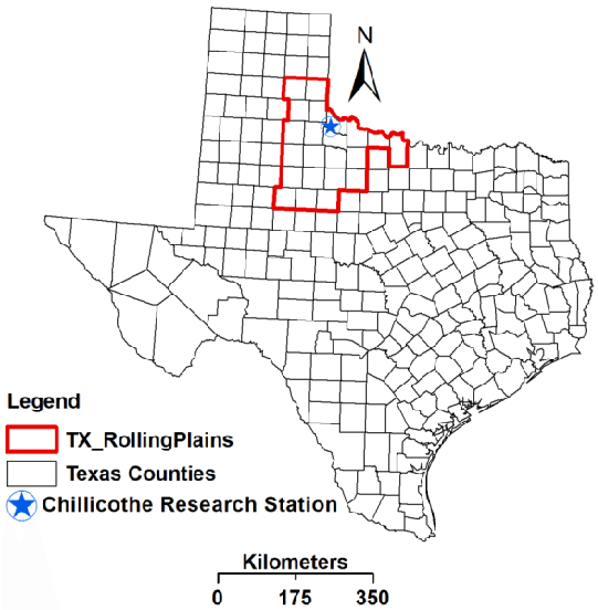 Chillicothe Research Station In The Texas Rolling Plains (720x554), Png Download