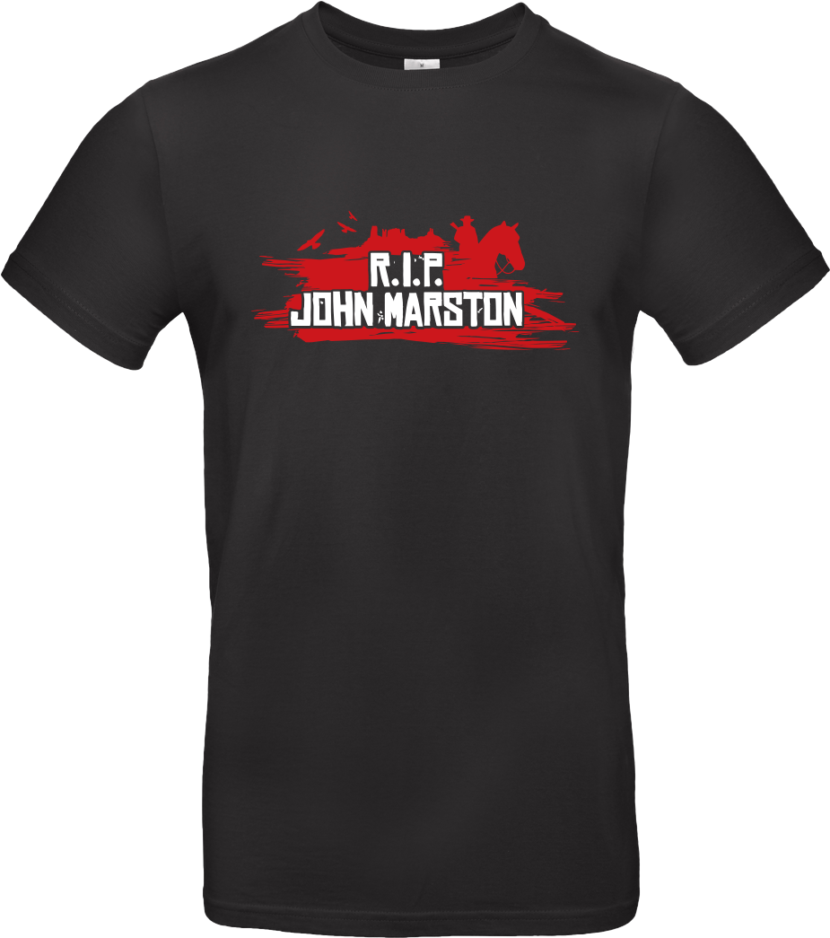 R - I - P - John Marston T-shirt B&c Exact 190 - Black (1044x1044), Png Download