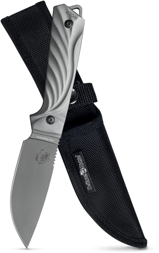 Hoffman-richter Wolf Fixed Blade Knife Cuchillos Artesanales, (564x872), Png Download