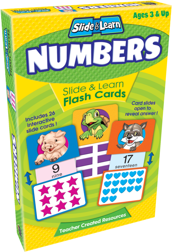 Tcr6554 Numbers Slide & Learn Flash Cards Image (900x900), Png Download