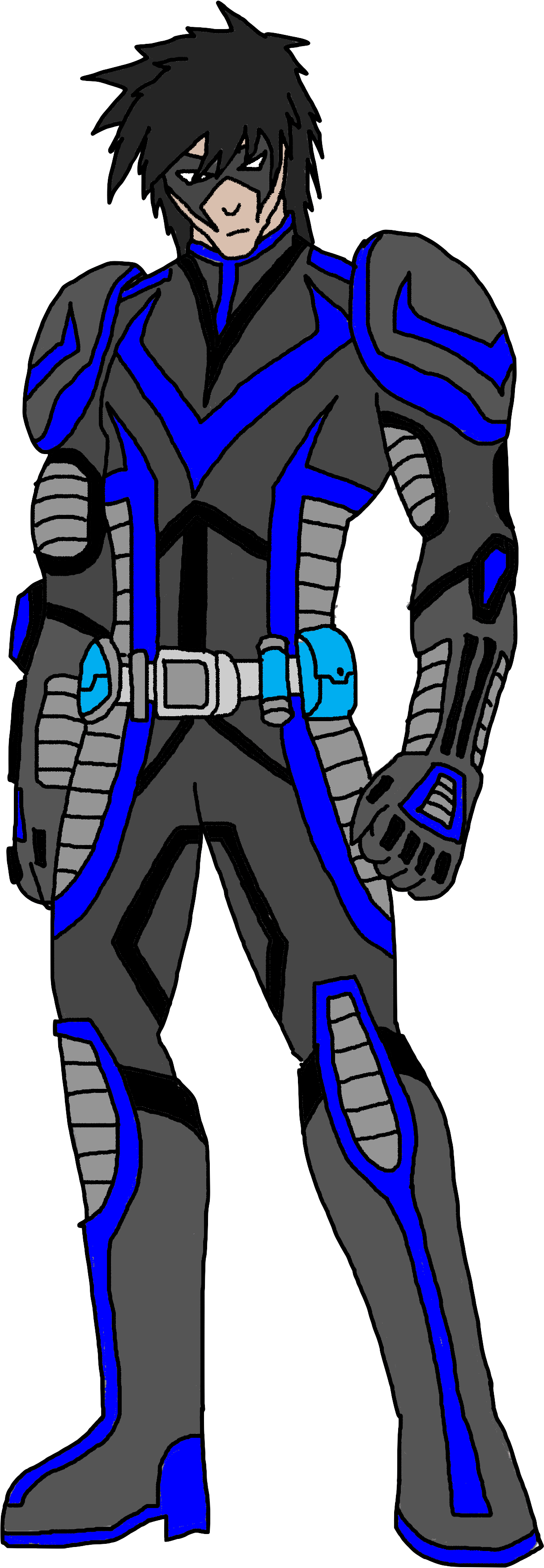 Nightwing Dark Night (1540x3650), Png Download