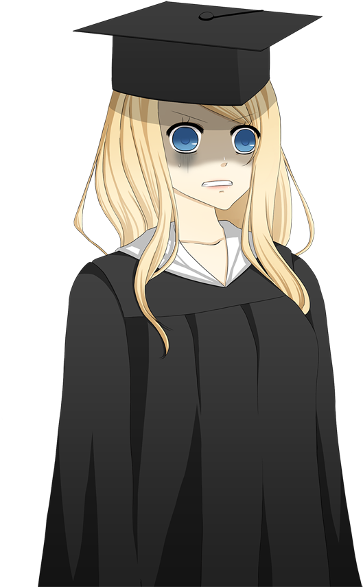 Sadie Graduation Disgusted (640x916), Png Download