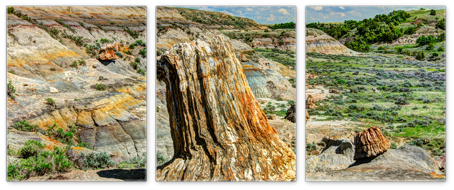 Theodore Roosevelt National Park Panoramic Canvas Set (1024x1024), Png Download
