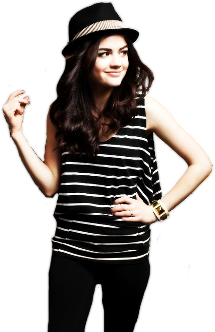 Girl Pictures Happy With Hat (443x682), Png Download