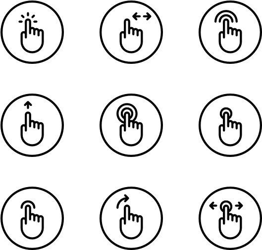 Gesture Set - لغز ماهو الرقم الناقص (600x564), Png Download