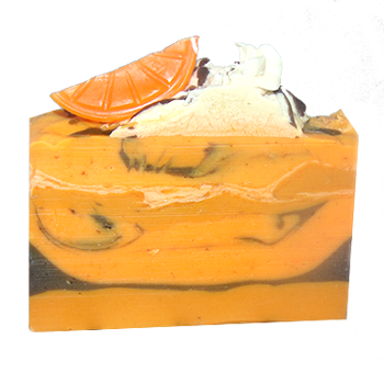 Mandarine Orange Flaxseed Soap - Orange (350x350), Png Download