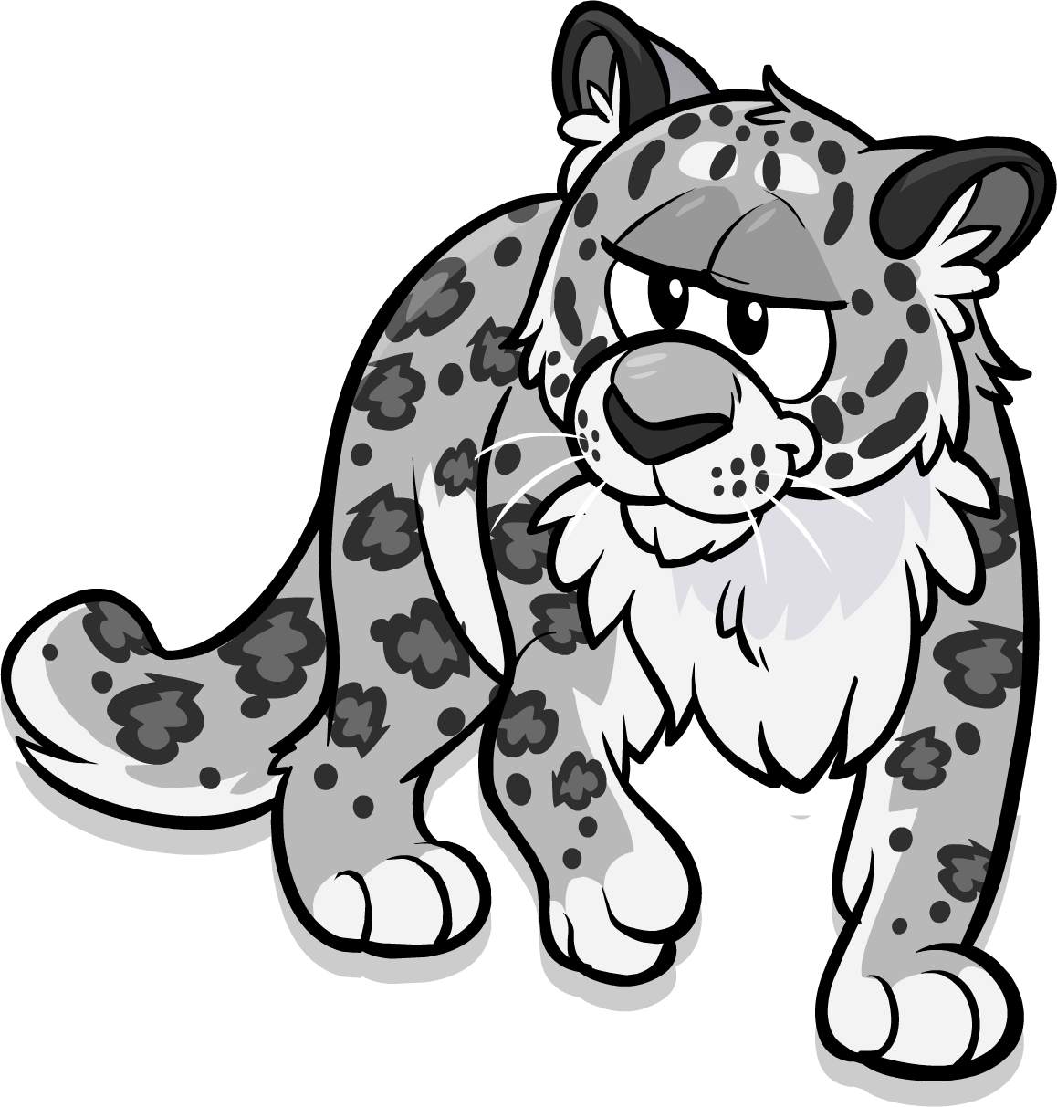 Cp Snow Leopard - Club Penguin Snow Leopard (1158x1213), Png Download